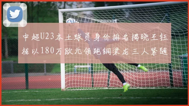 中超U23本土球员身价排名揭晓王钰栋以180万欧元领跑铜梁龙三人紧随其后
